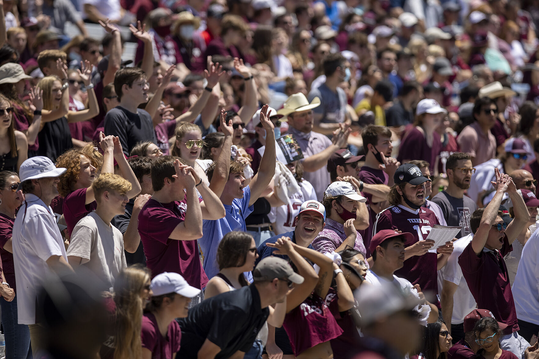 Maroon & White